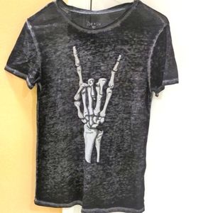 Zoe + Liv sheer graphic tee